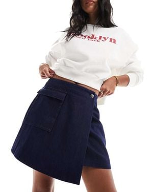 Whistles Mini Skirt With Side Pocket - Blue