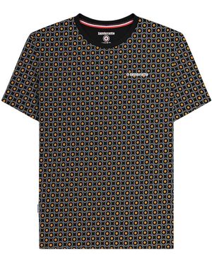 Lambretta Geometric T-Shirt Cotton - Black