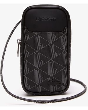 Lacoste Accessories The Blend Monogram Print Smartphone Holder - Black