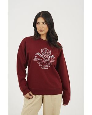 Brave Soul Crew Neck Embroidered Sweatshirt