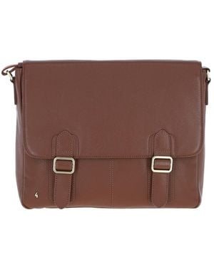 Gabicci Real Leather Messenger Bag - Brown