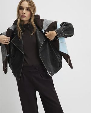 River Island Wide Leg Trousers Tailored Cotton - Black