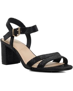 Dune Wf Merisa Wide-Fit Block-Heel Sandals - Black