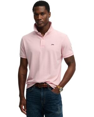 Superdry Korte Mouw Poloshirt Roze Katoen