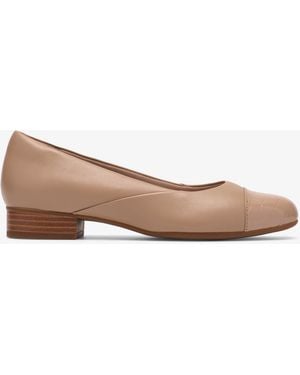Clarks Juliet Rise Taupe Leather Shoes - Brown