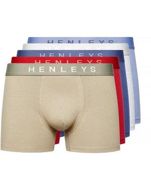 Henleys Motley Boxer Shorts (Pack Of 5) (Multicoloured) - Green