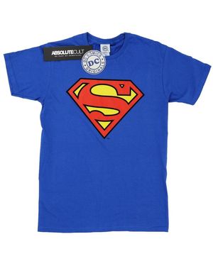 Dc Comics Superman Logo T-Shirt (Royal) Cotton - Blue