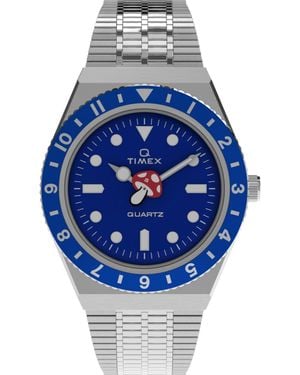 Timex Seconde/Seconde Horloge Zilverkleurig Tw2Y48200 - Blauw