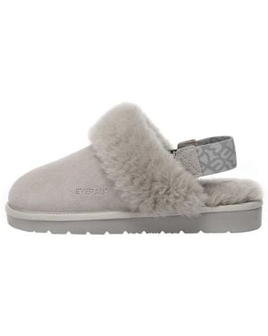 EVER AU Pelican Removable Strap Slingback Slippers - Grey