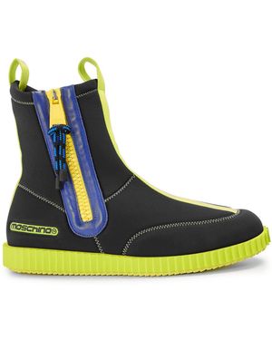 Moschino Flat Ankle Boots - Blue