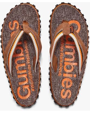 Gumbies Cairns Recycled Flip-Flops Cotton - Brown