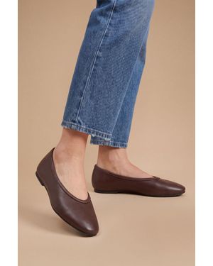 Good for the Sole Mica Faux Leather Round Toe Ballet Court Shoes - Blue