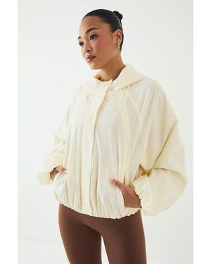 DSGN Studio Balloon Hem Zip Through Jacket - Natural