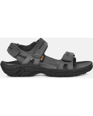 Teva Hudson 1002433 Dark Gull Leather - Black