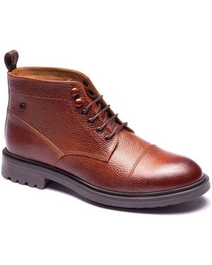 Base London Mercer Leather Ankle Boots - Brown