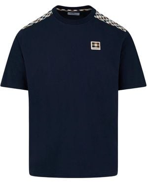 Aquascutum Active Insert Lamina T-Shirt Cotton - Blue