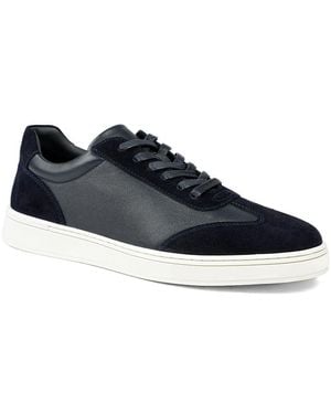 Jones Bootmaker Saladino Leather Lace Up Trainers - Blue