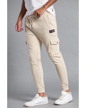 Tokyo Laundry Cotton Blend Cargo-Style Drawstring Joggers - Grey