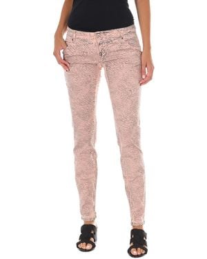 Met Long Trousers With Narrow Cut Hems 70Dbf0585-R216 - Pink