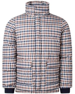 Aquascutum Active Puffer Check Jacket Nylon - Natural