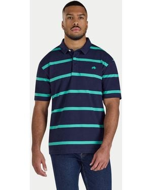 Raging Bull Thick Stripe Rugby - Blue
