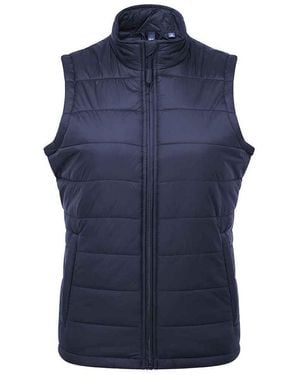 PREMIER Ladies Recyclight Padded Gilet - Blue