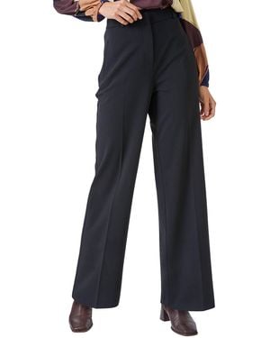 Roman Wide Leg Premium Stretch Trousers - Blue