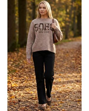 Blue Vanilla Soho New York Knitted Jumper - Multicolour
