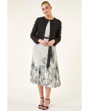 Roman Textured Edge To Jacket - Black