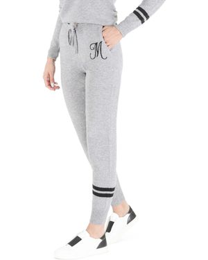 Crown of Edinburgh Cashmere Track Trousers Morningside M - White