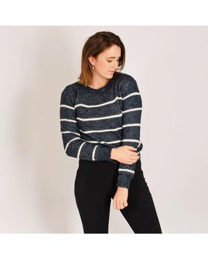 Secret Label Stripe Jumper Cotton - Black
