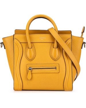 Celine Nano Luggage Tote Leather - Yellow