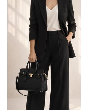 SVNX Top Handle Satchel Handbag - Black