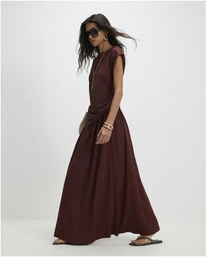 River Island Maxi Skirt Viscose - Brown