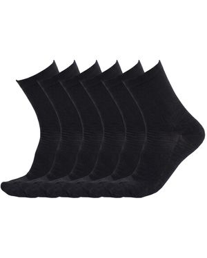 Pro Socks 6 Pairs Executive Mid-Calf Seamless S9901 - Black
