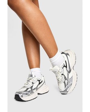 Boohoo Chunky Sports Trainers - White