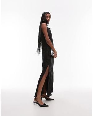 TOPSHOP Drape Side Maxi Dress - White