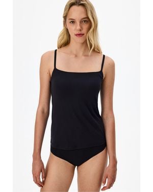 Penti No-Show Invisible Thin Strap Tank Top - Black