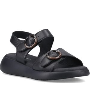 Hush Puppies Alison Leather Sandals - Black