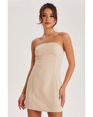 Urban Bliss Strapless Tailored Dress - Natural
