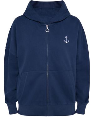 Dreimaster Jas Met Capuchon Marine - Blauw
