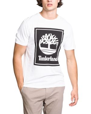 Timberland Printed T Shirts Short Sleeve Casual Cotton Top Quick Dry Tee - White