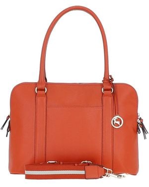 Ashwood Leather 'Cuore Di Cuoio' 3 Section Large Handbag - Red