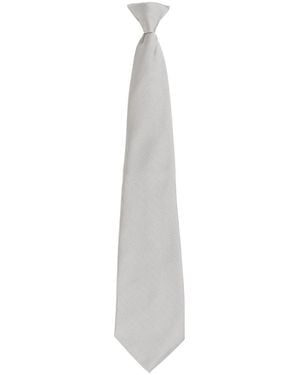 PREMIER Volwassen Kleuren Modieuze Effen Clip-On Stropdas - Wit