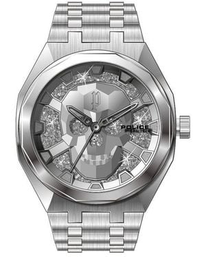 Police Silver Stainless Steel Watch - Metallic