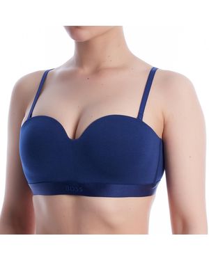 BOSS Elastic Cotton Balconette Bra 50520415 - Blue