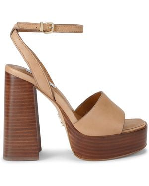 Steve Madden Leather Floria Sandals - Brown