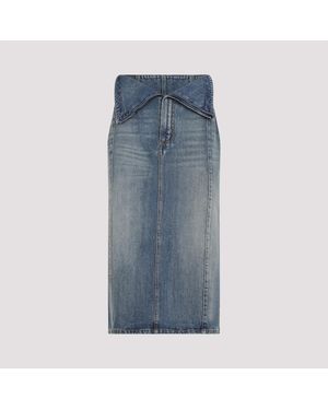 McQueen Katoenen Midi Rok - Blauw