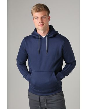 Tokyo Laundry Brushed Back Fleece Drawcord Hoody - Blue