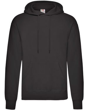 Fruit Of The Loom Adults Classic Hooded Sweatshirt - Black